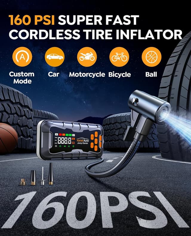 Detalle de YaberAuto AP03 27000mAh 7000A Jump Starter