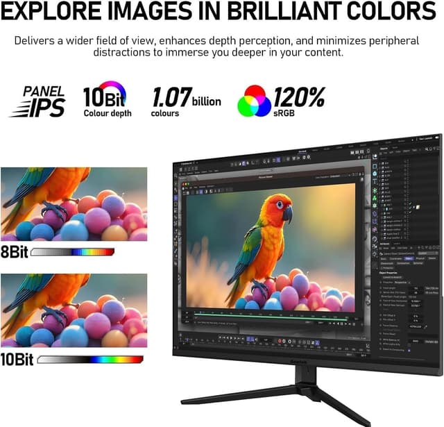 Thumbnail 2 de Gawfolk 28 Zoll 4K Gaming-Monitor (3840×2560), 60 Hz IPS mit Lautsprecher, FreeSync & VESA