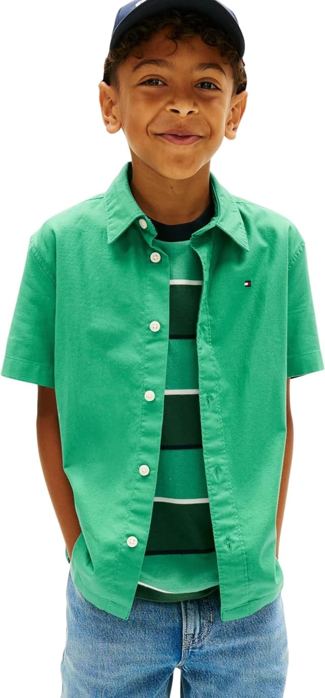 Thumbnail 5 de Tommy Hilfiger Stretch Oxford Shirt SS Kb0kb09554 camicia bambino/ragazzo