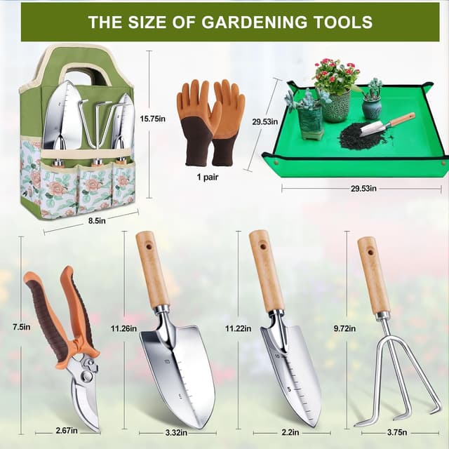 Thumbnail 6 de Kynup Gartenwerkzeug Set 7-teiliges Edelstahler Set