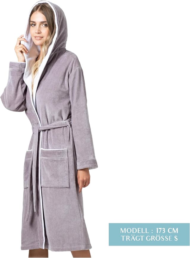 Thumbnail 2 de Twinzen Bademantel Damen 100 Baumwolle