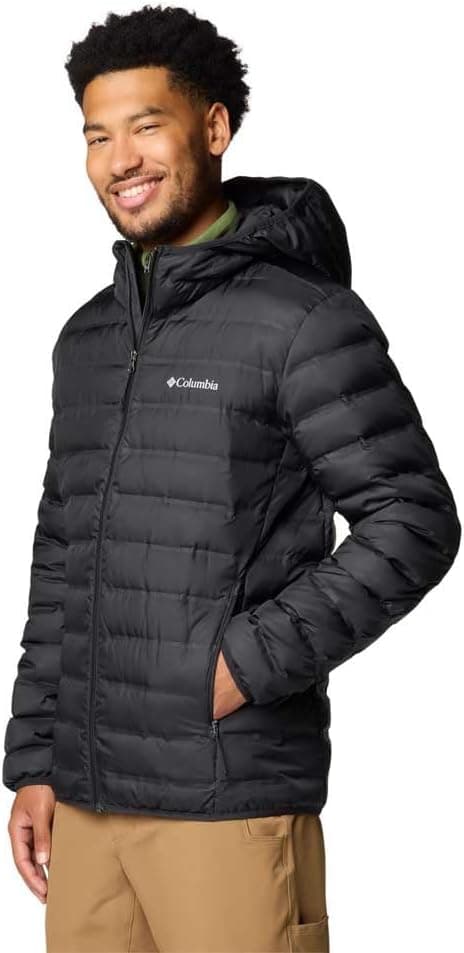 Detalle 2 de Columbia Herren Lake 22 Down Hooded Jacket (Daunenjacke mit Kapuze) – Schwarz, Größe L