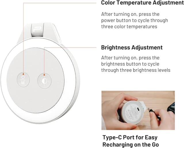 Detalle de PGYTECH MagGlow : lampe d’appoint magnétique pour téléphone, anneau LED MagSafe (gris brume)