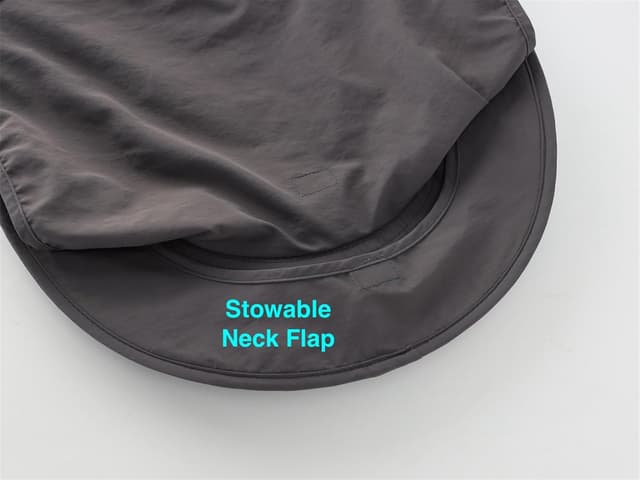 Detalle de Decentron Outdoor UPF 50+ Mesh Wide Brim Sun Hat with Neck Flap (Fishing & Hiking)