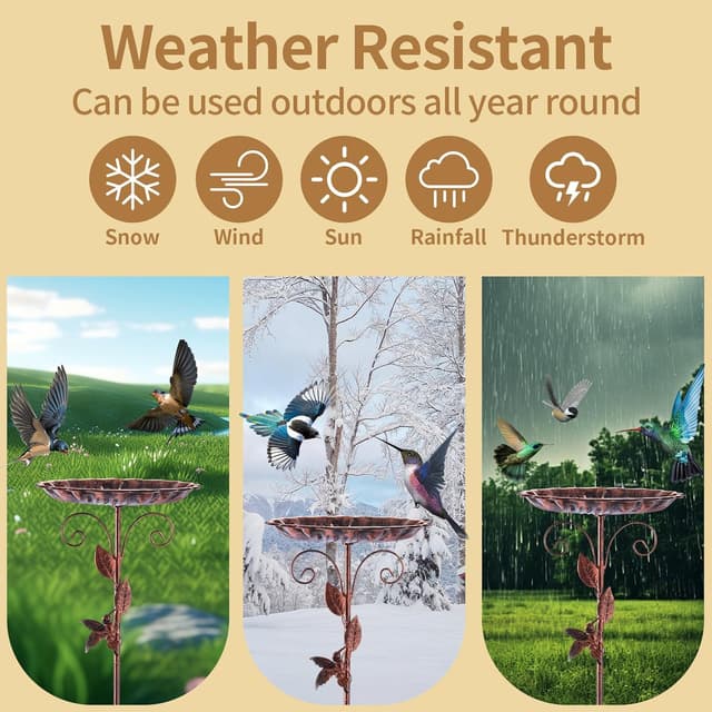 Detalle de Restorgan Vogelbad 35 cm Garten, Metall