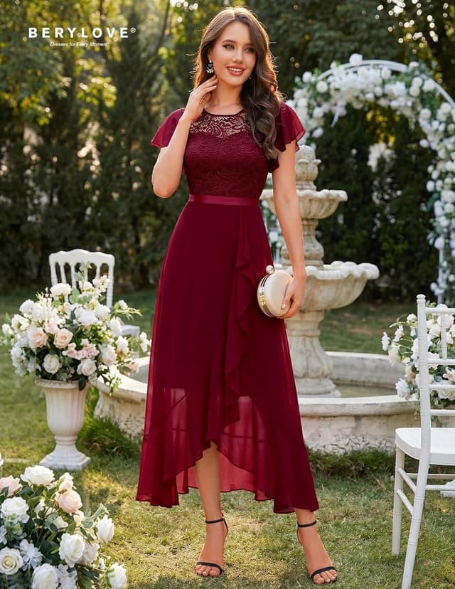 Detalle 2 de BeryLove Formal Dresses 2025 Lace Long Prom Dress