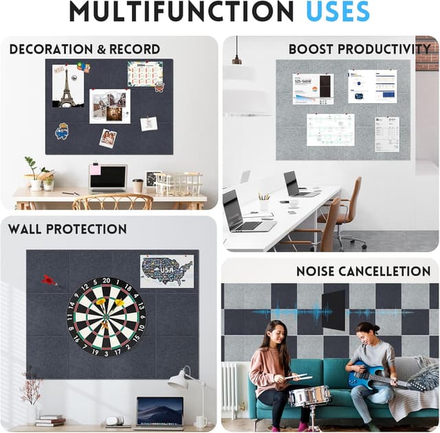 Thumbnail 5 de Large Cork Bulletin Board 48x36 Light Blue