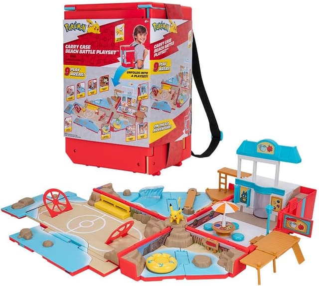 Detalle de Jazwares Pokémon Carry Case Beach Battle Playset