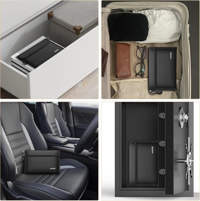 Detalle de Noiposi Feuerfeste Tasche 2er-Set 21,5x14 cm