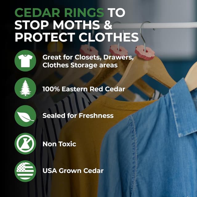 Thumbnail 1 de Professor Killamoth 80 Cedar Rings for Clothes Storage