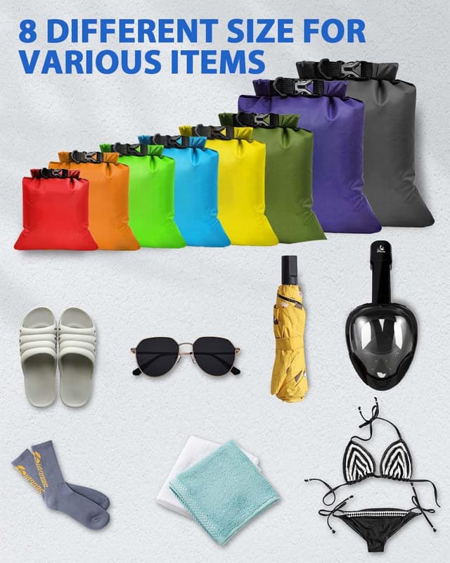 Thumbnail 5 de MOXTOYU Dry Bags Set 8 Pack 13L–1.5L