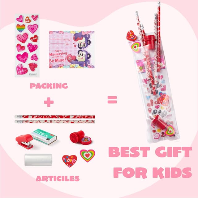 Detalle 2 de JOYIN 28-Piece Valentine's Stationery Set ✏
