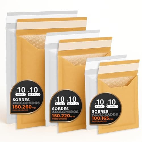 Detalle de Ofituria Sobres acolchados 3 tamaños (60 uds)