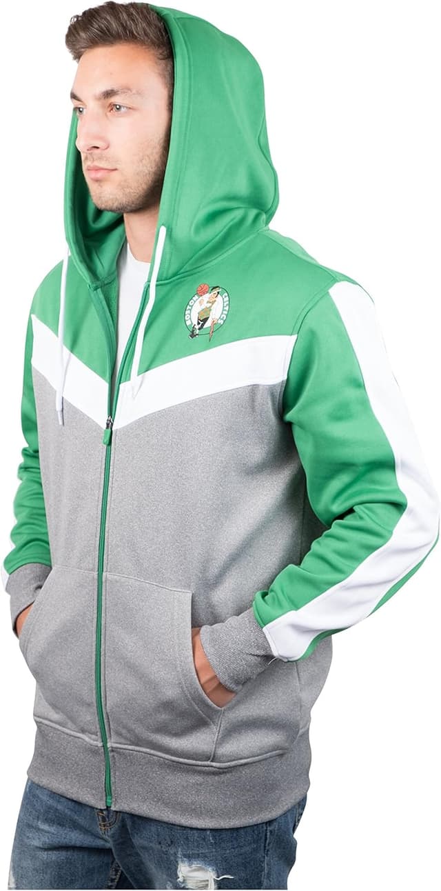 Detalle de Ultra Game Men’s NBA Official Full Zip Hoodie Sweatshirt (Ultra Soft Fleece-Lined)