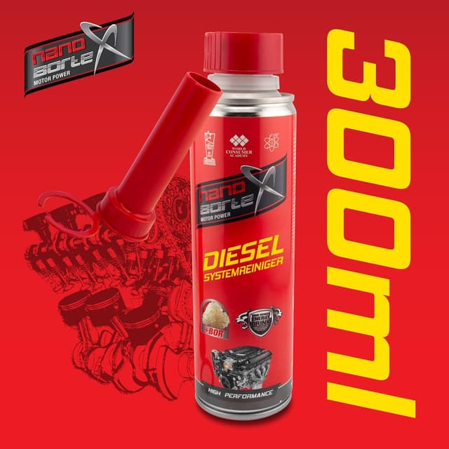 Detalle de NanoBorTeX Diesel-Systemreiniger 300 ml – Additiv mit BOR für alle Dieselmotoren