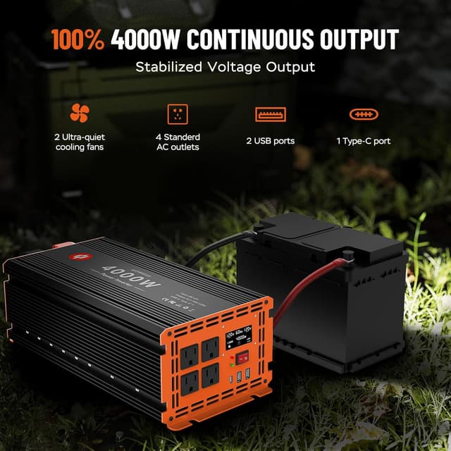 Thumbnail 4 de 4000W Power Inverter 12V to 110V AC