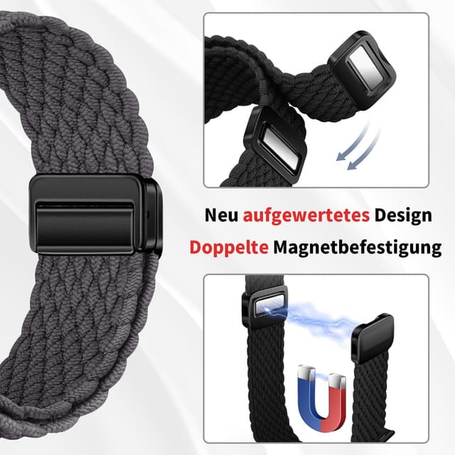 Detalle de SIERVOS Geflochtenes Armband für Apple Watch 49 mm