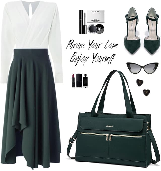 Thumbnail 6 de LOVEVOOK Laptop-Handtasche 2-in-1 für bis zu 15,6 Zoll (42 x 13 x 30 cm) in Grün