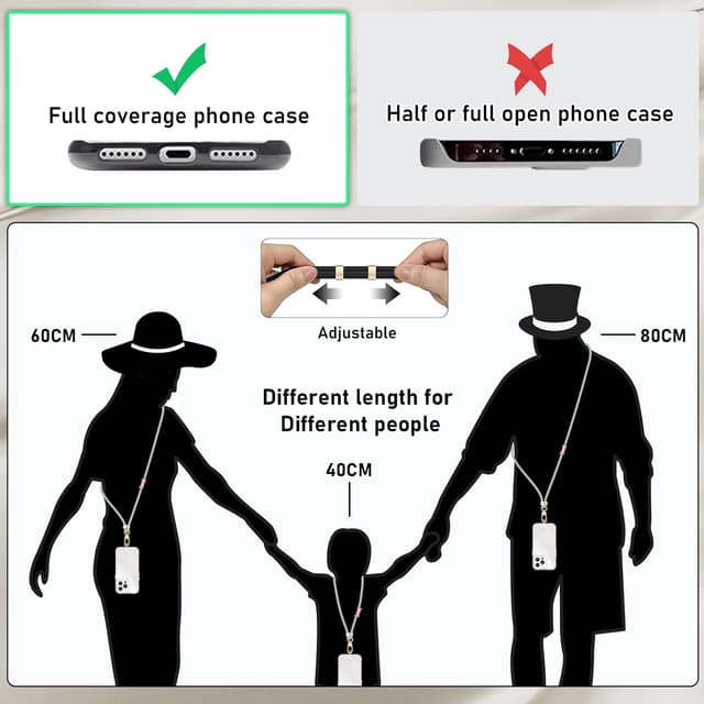 Thumbnail 3 de ROCONTRIP Phone Lanyard Adjustable neck strap