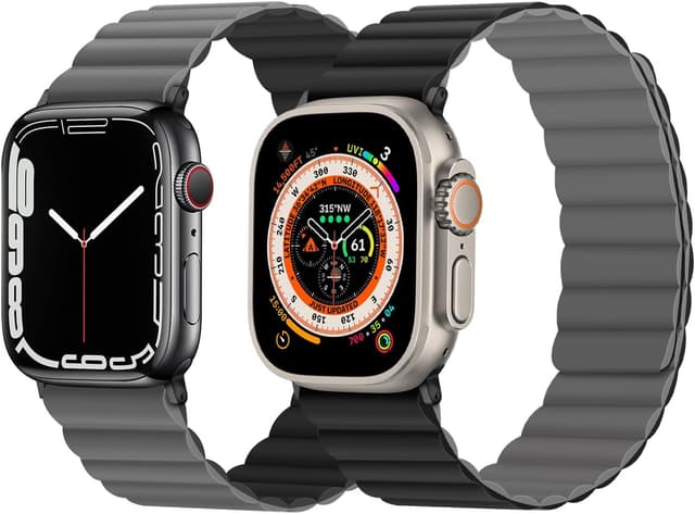 Detalle 2 de Anlinser Magnetic Bands for Apple Watch 49/46/45/44/42/41/40/38mm (Reversible Double-Side Silicone Strap)