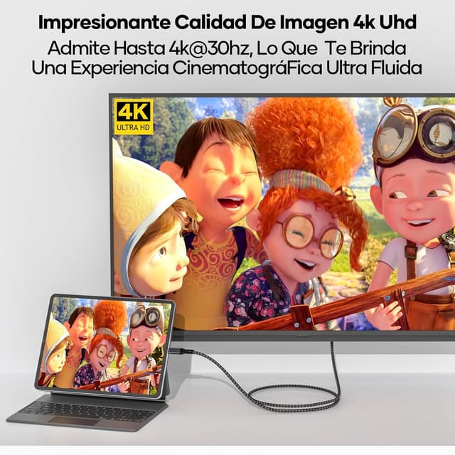 Detalle 2 de Sewowibo USB C HDMI 4K 1,8 m