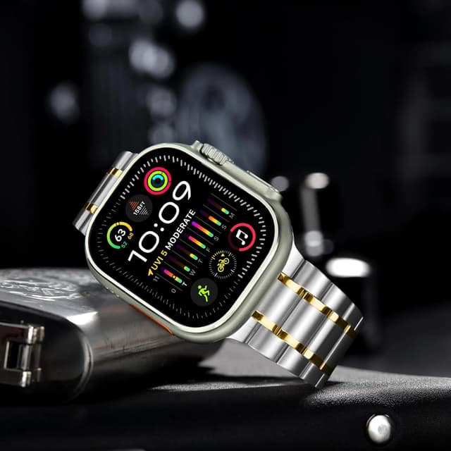 Detalle de Anlinser metal Apple Watch strap 49mm