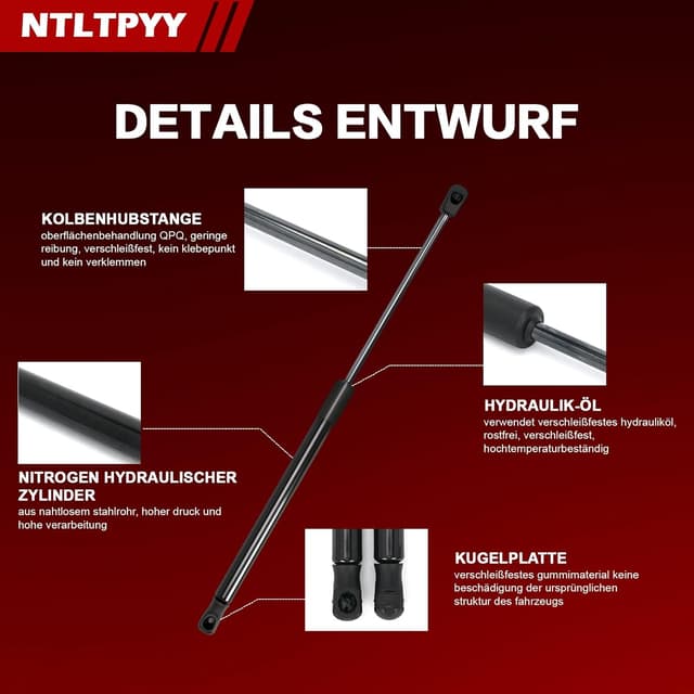 Thumbnail 4 de Gasdruckfeder Heckklappe Audi A3 2 Stück