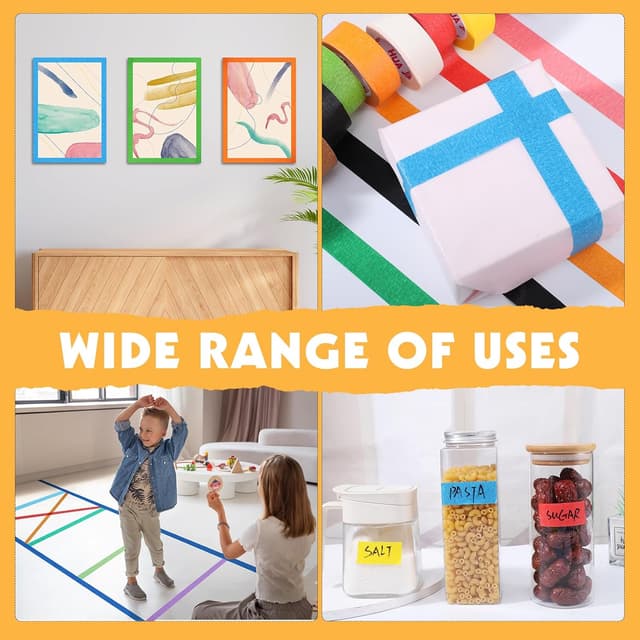 Thumbnail 6 de HuaJiao Colourful Masking Tape 12 Rolls