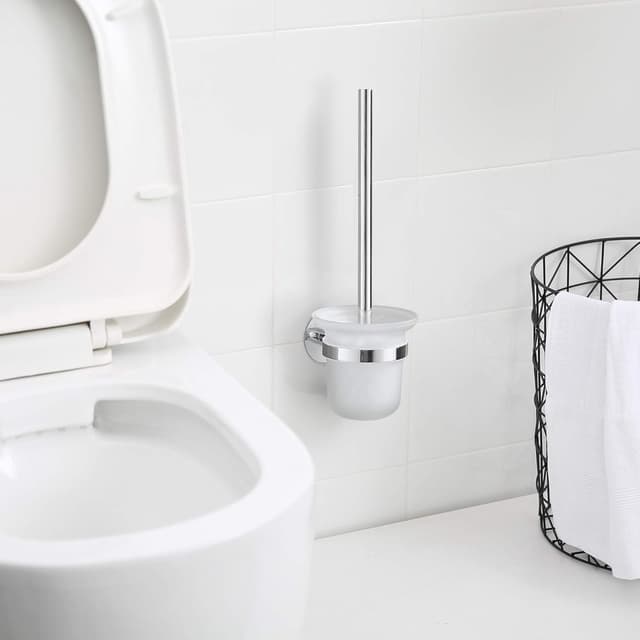 Thumbnail 4 de DUFU Set Brosse WC Murale 2 Têtes, Bol en Verre