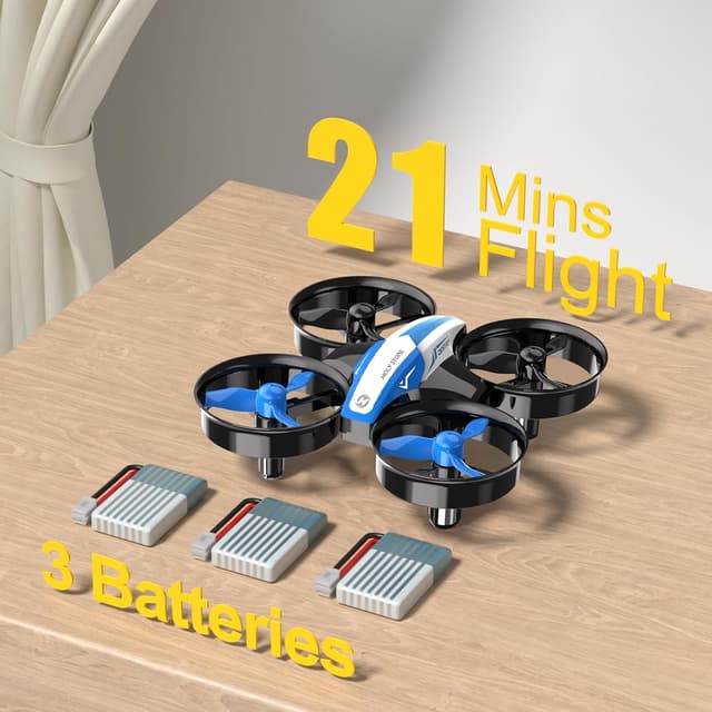 Thumbnail 5 de Holy Stone HS210 Mini Drone for Kids and Beginners RC Nano Quadcopter Indoor Small Helicopter Plane with Auto Hovering, 3D Flip, Headless Mode and 3 Batteries, Great Gift Toy for Boys and Girls, Blue
Holy Stone HS210 Mini Drone for Kids and Beginn…