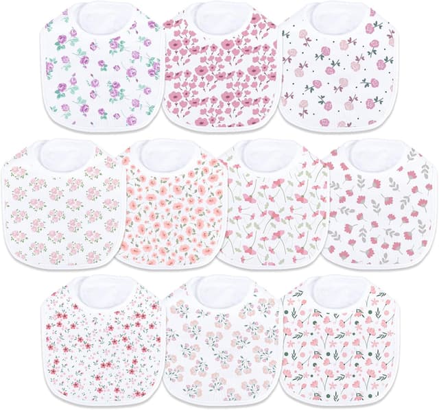 Detalle de Hakochia Waterproof Baby Bibs 10-Pack 0-12 Months