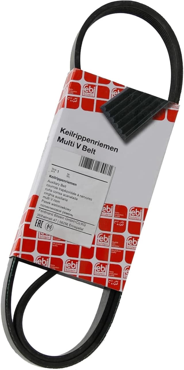 Detalle de Courroie trapézoïdale à nervures Febi Bilstein 6PK1217 pour moteurs équipés (compatible Peugeot, Citroën, Opel)