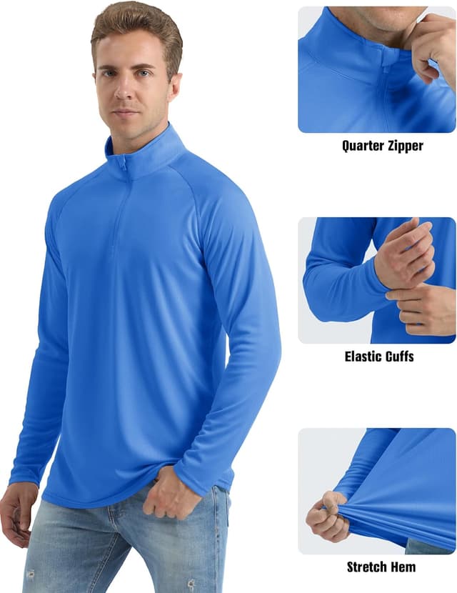 Thumbnail 5 de MAGCOMSEN rashguard UPF 50+ da uomo 1/4 zip