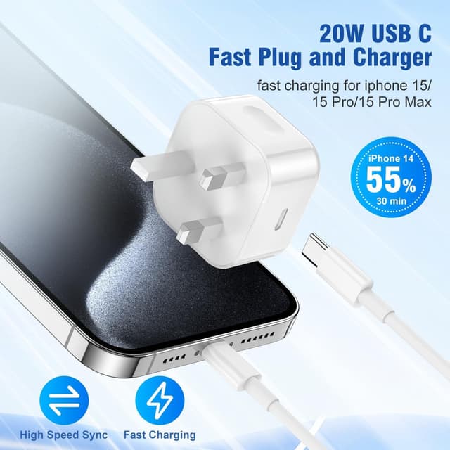 Detalle 2 de iPhone 17 USB‑C 20W fast charger pack 2🔌