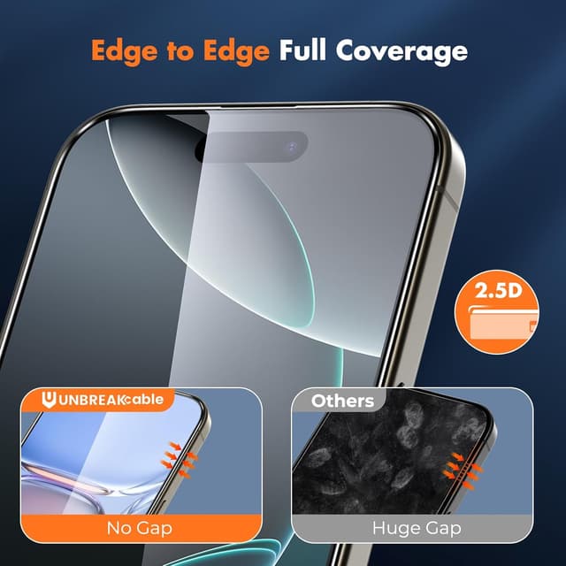 Detalle de UNBREAKcable Screen Protector for iPhone 16 Pro Max 3-Pack