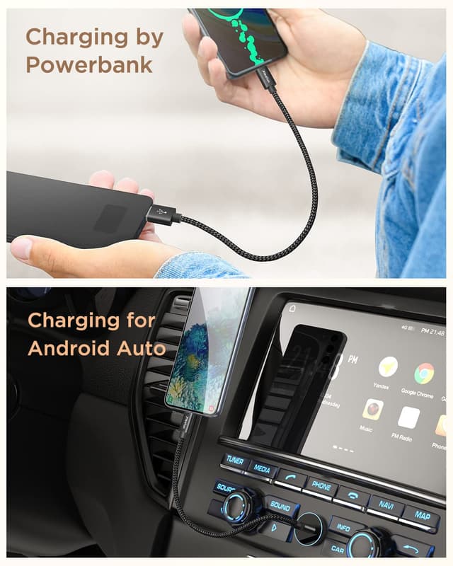 Detalle 2 de CLEEFUN 5-Pack 30cm USB C cable