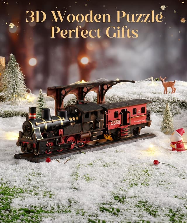 Detalle 2 de ROWOOD Puzzle 3D train 3,5 h 🧩