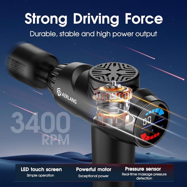 Detalle de AERLANG Massage Gun 20 speeds with heat