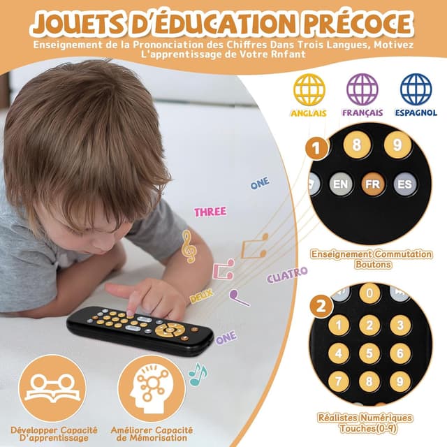 Thumbnail 1 de Orzbow Jouet Télécommande TV Bébé 1‑2 ans