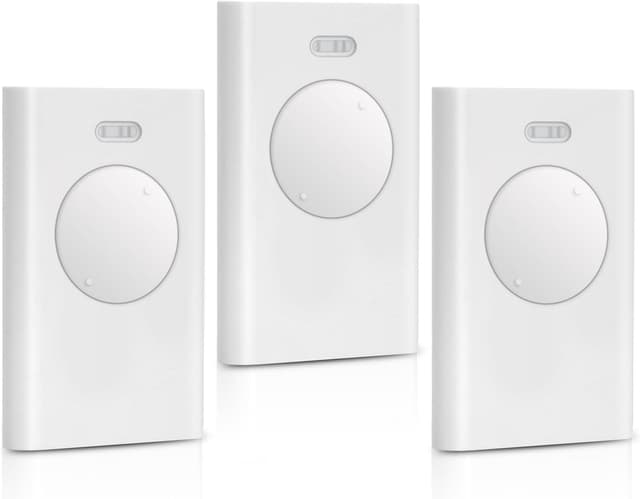 Detalle de Set di 3 Telecomandi Universali FAAC 433 MHz, 2 canali – telecomando sostitutivo per cancello e garage (bianco)