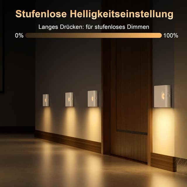 Detalle 2 de daphomeu Nachtlicht 6er-Set mit Bewegungsmelder 🛋