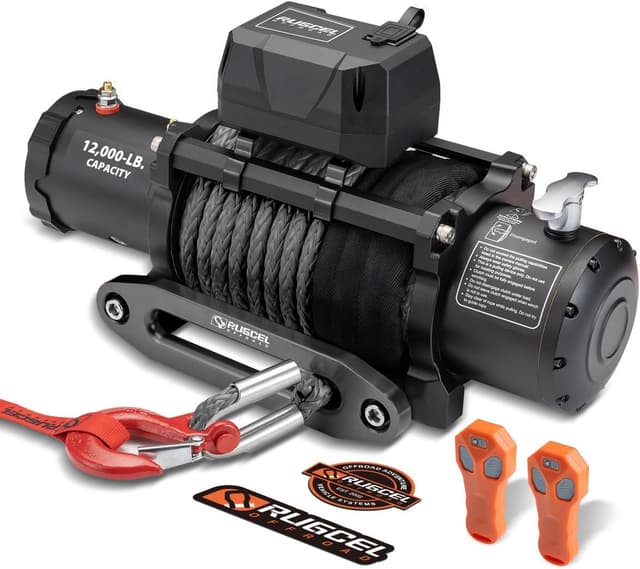 Detalle de RUGCEL WINCH 12000lb 12V Waterproof Electric Winch for Trucks, Jeeps, ATVs & Trailers