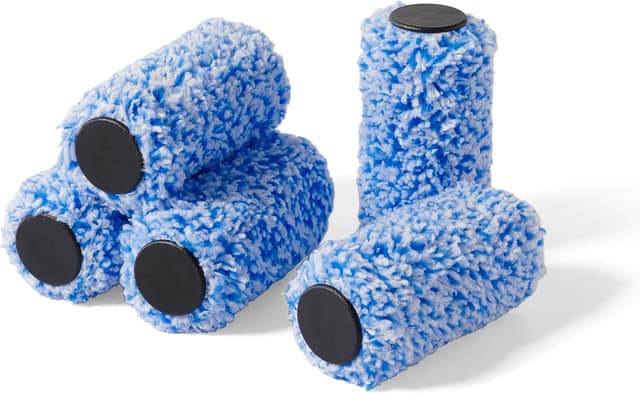 Detalle de Harris Trade Jumbo Mini Roller Set replacement sleeves, 5 pack (4 inch micropoly)