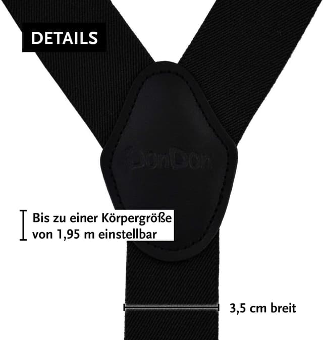 Thumbnail 2 de DonDon Hosenträger 3,5 cm extra stark