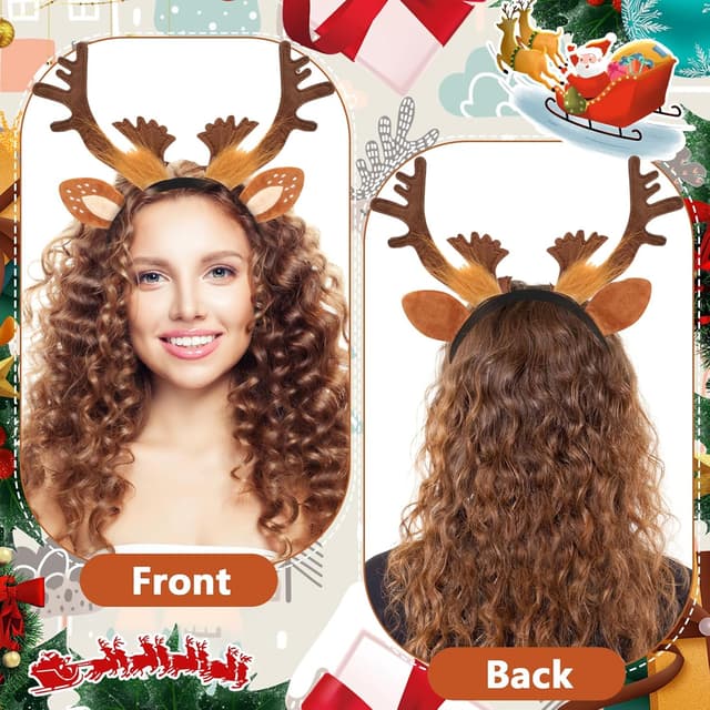 Thumbnail 2 de Hifot Corna di renna cerchietto natalizio per bambini e adulti 🎭