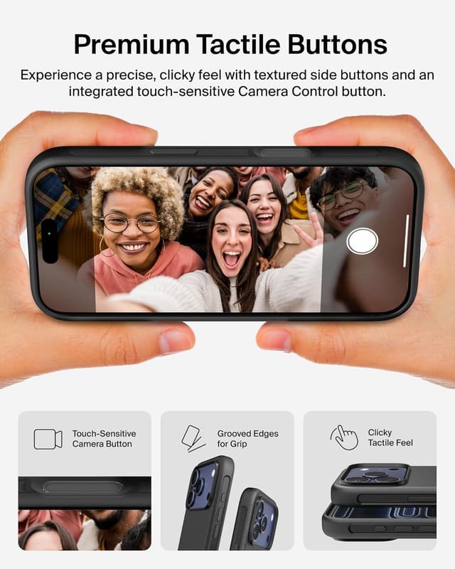 Detalle 2 de Belkin SheerForce Protect MagSafe-Compatible iPhone 17 Pro Max Case (Black) – Slim, Transparent & Shockproof