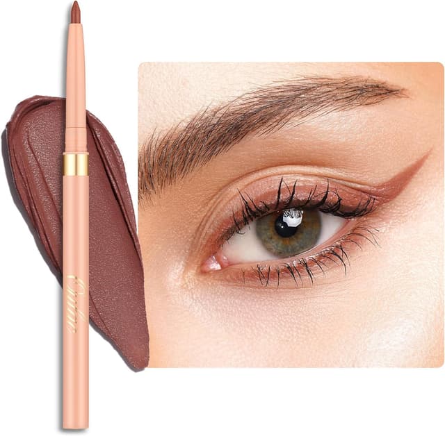 Detalle de OULAC Matita Occhi Waterproof marrone mat, eyeliner girevole 12 ore+ (06 Body Talk)