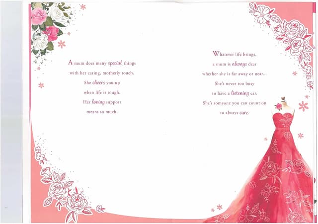 Detalle 2 de Sensations / Xpress Yourself Express Yourself Birthday Card for Mum with 3D cover – envelope included