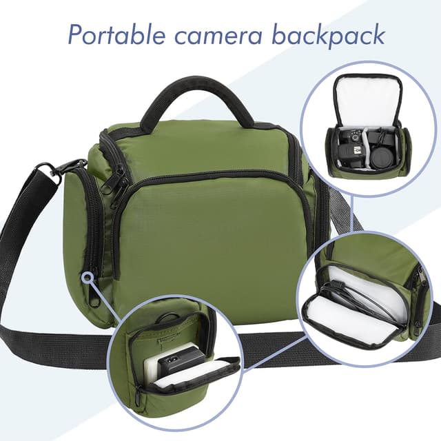 Detalle de WINNING Waterproof Shockproof SLR Camera Case (Green) with Adjustable Shoulder Strap
