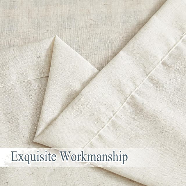 Thumbnail 6 de PONY DANCE Outdoorvorhänge mit Klettverschluss 2er Set (H 213 x B 140 cm) – halbtransparent, beige